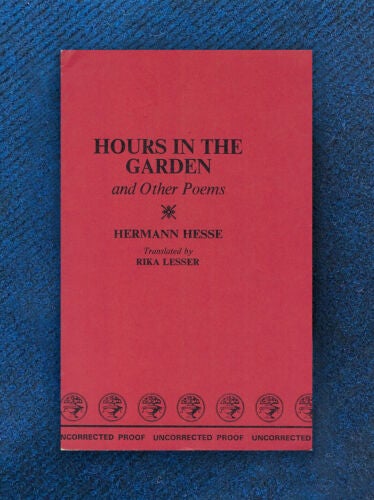 Item #130 Hours in The Garden and Other Poems. Hermann Hesse.