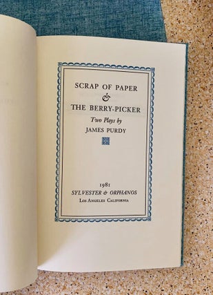 Scrap of Paper and The Berry-Picker: Two Plays
